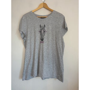Ariat Women's Gray Purple Horse Graphic T-Shirt XL Equestrian